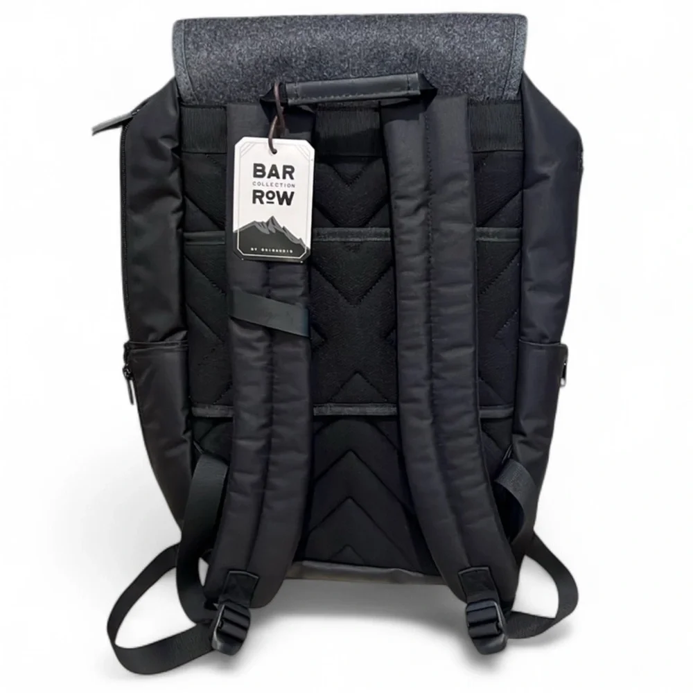 OrigAudio Barrow Laptop Backpack Black Travel Work Bag NWT